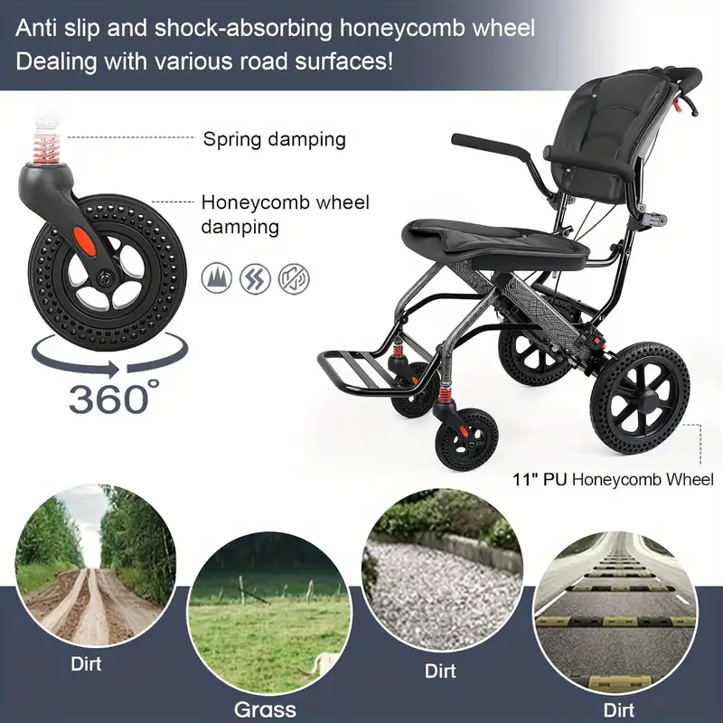 ergonomischer 5d rollstuhl mit leichtlauf