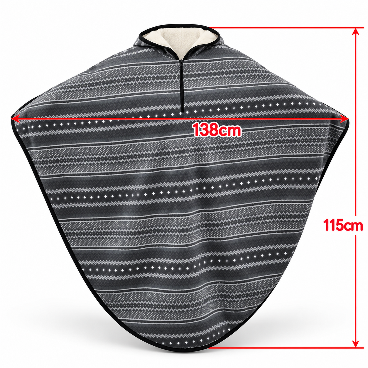 Rollstuhl Cape Winter - Warmer Poncho – Bild 3